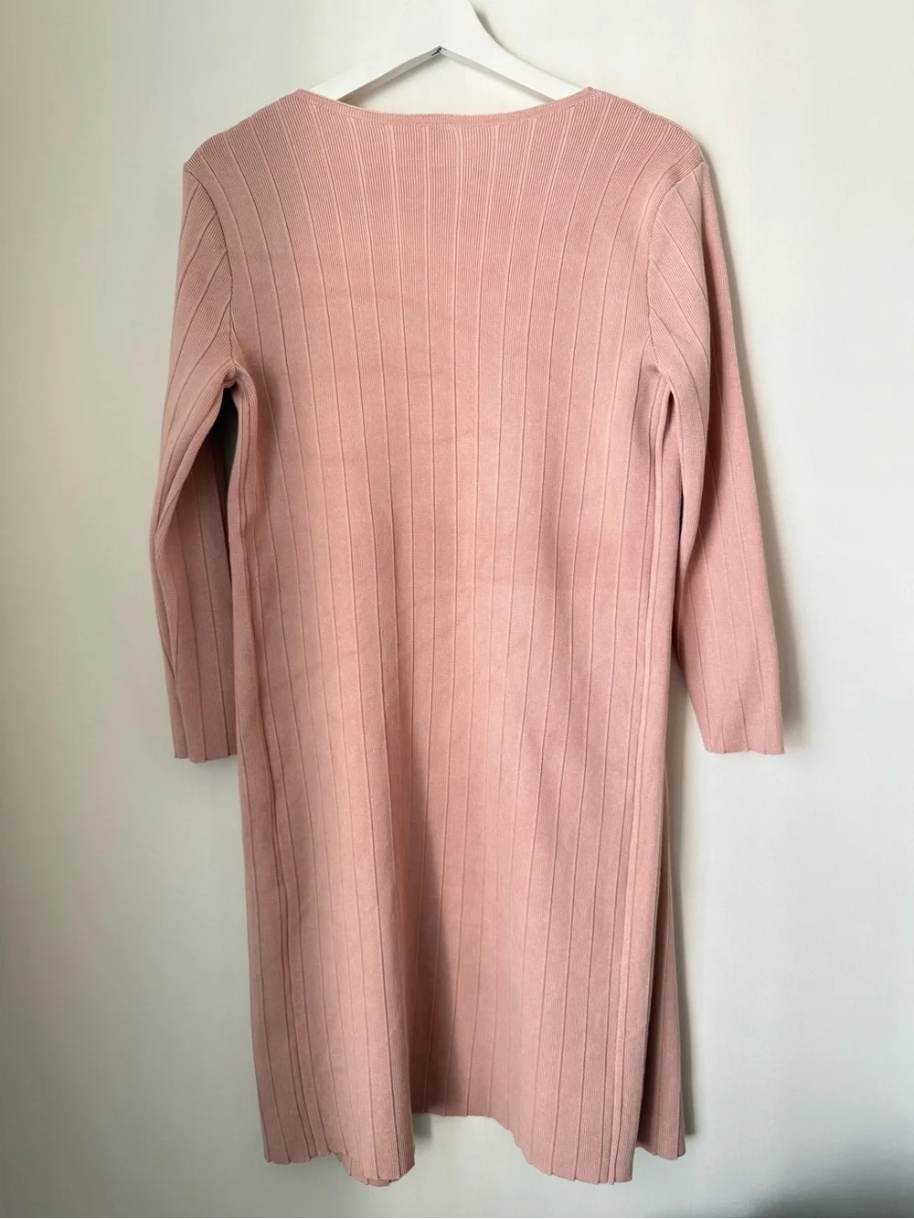 Silk and Salt Staycation Dusty Rose Ribbed Duster and Matching Leggings Medium
